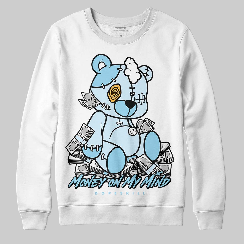 Vans Knu Stack Vintage Satin Dream Blue DopeSkill Sweatshirt MOMM Bear Graphic Streetwear - White