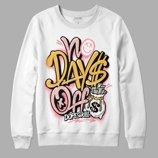 Jordan 3 GS “Red Stardust” DopeSkill Sweatshirt No Days Off Graphic Streetwear - White