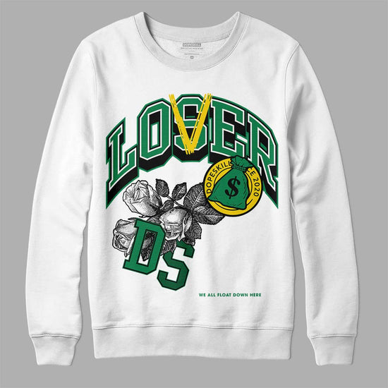 Green Sneakers DopeSkill Sweatshirt Loser Lover Graphic Streetwear - White