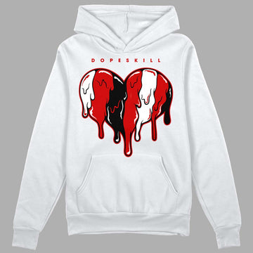 Jordan 1 Retro Low "Black Toe" DopeSkill Hoodie Sweatshirt Slime Drip Heart Graphic Streetwear - White