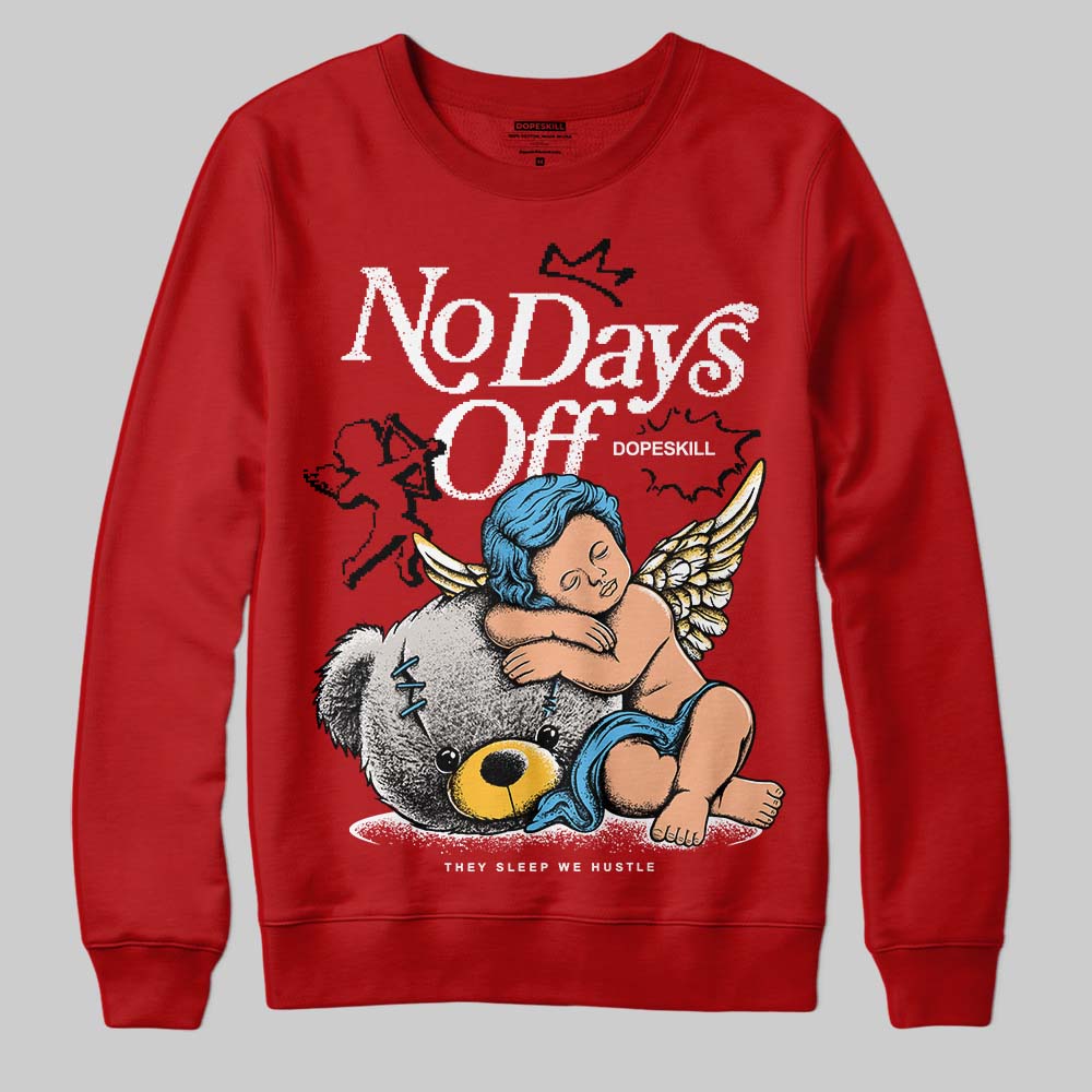 Nigel Sylvester x Air Jordan 4 ‘Brick by Brick’ DopeSkill Sweatshirt New No Days Off Graphic Streetwear - Red