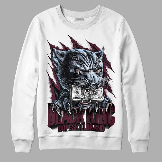 Jordan 5 Retro Burgundy (2023) DopeSkill Sweatshirt Black King Graphic Streetwear - White 