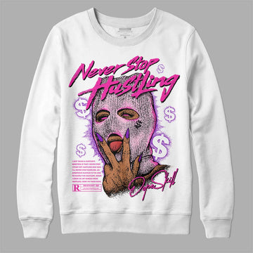 Dunk Low Triple Pink DopeSkill Sweatshirt Never Stop Hustling Graphic Streetwear - White 