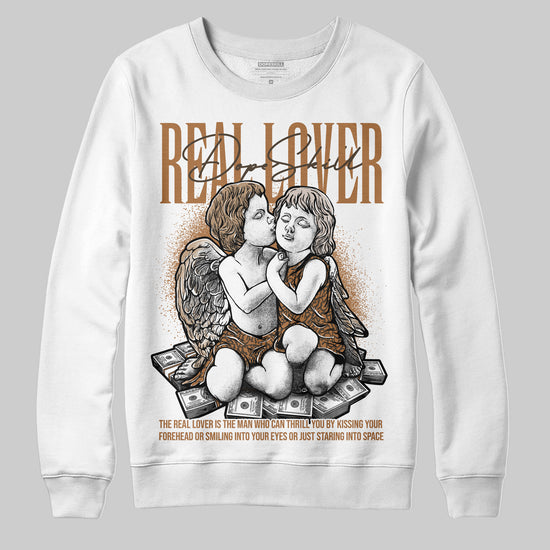 Jordan 3 Retro Palomino DopeSkill Sweatshirt Real Lover Graphic Streetwear - White