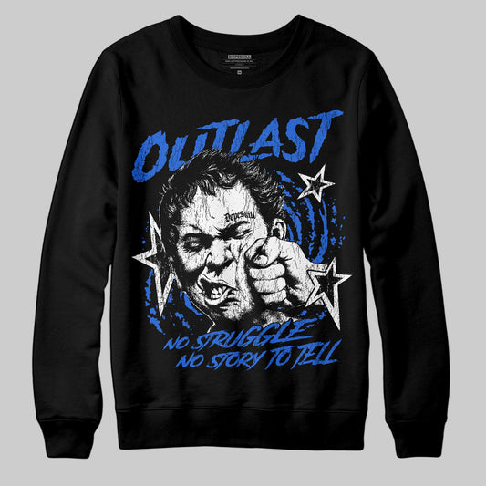 Royal Blue Sneakers DopeSkill Sweatshirt Outlast Graphic Streetwear - Black
