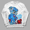 Jordan 2 Low "University Blue" DopeSkill Long Sleeve T-Shirt Broken Heart Graphic Streetwear - White