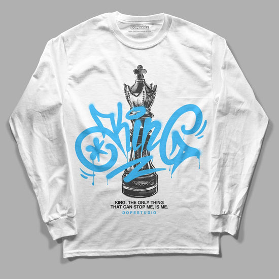 Jordan 1 High Retro OG “University Blue” DopeSkill Long Sleeve T-Shirt King Chess Graphic Streetwear - White