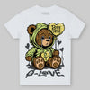 Jordan 4 GS “Light Lemon Twist” DopeSkill Toddler Kids T-shirt Broken Bear Graphic Streetwear - White