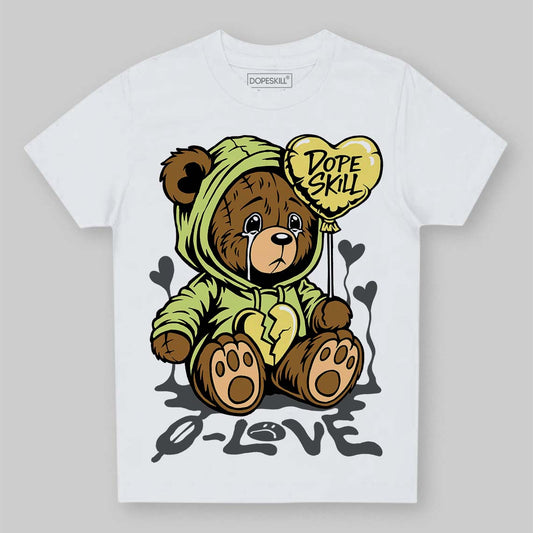 Jordan 4 GS “Light Lemon Twist” DopeSkill Toddler Kids T-shirt Broken Bear Graphic Streetwear - White