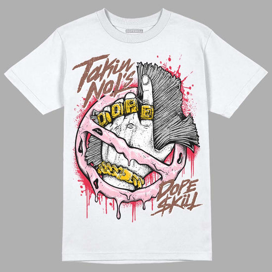 Dunk Low PRM Bacon DopeSkill T-Shirt Takin No L's Graphic Streetwear - White 