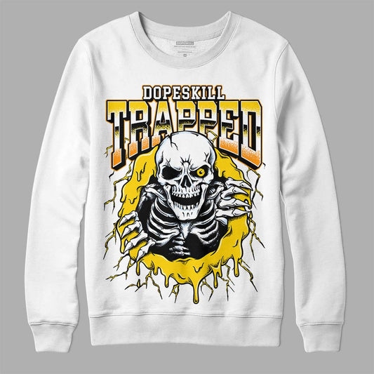 Jordan 6 “Yellow Ochre” DopeSkill Sweatshirt Trapped Halloween Graphic Streetwear - White