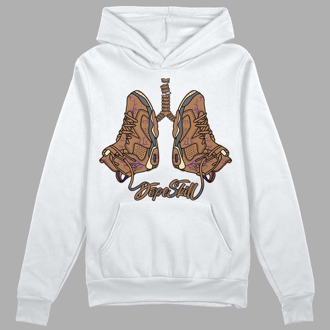 Jordan 6 WMNS Gore-Tex Brown Kelp DopeSkill Hoodie Sweatshirt Breathe Graphic Streetwear - White