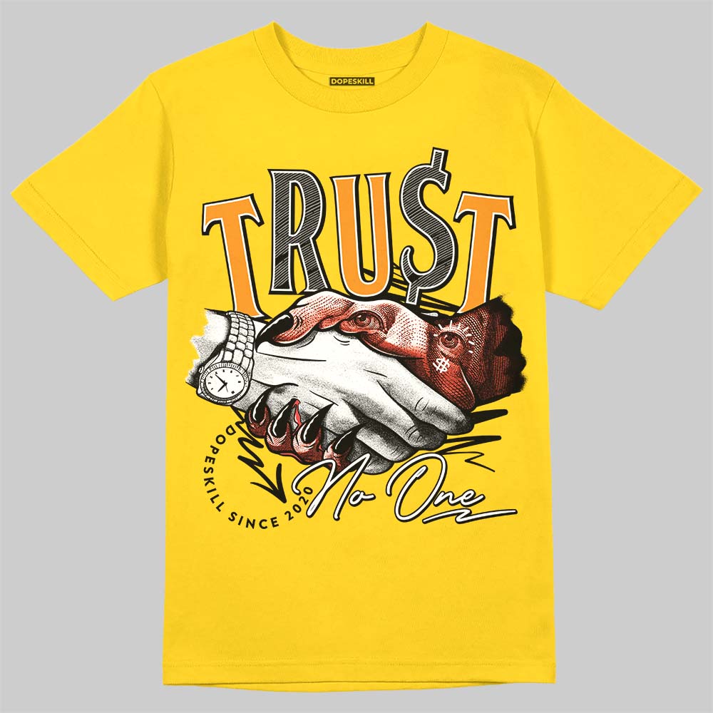 Jordan 6 “Yellow Ochre” DopeSkill Yellow T-shirt Trust No One Graphic Streetwear