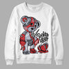 Jordan 4 “Bred Reimagined” DopeSkill Sweatshirt Broken Heart Graphic Streetwear - White