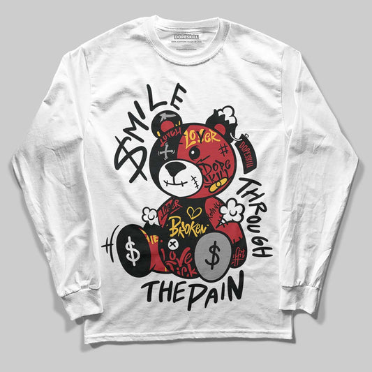 Jordan 14 Golf “Last Shot” DopeSkill Long Sleeve T-Shirt Smile Through The Pain Graphic Streetwear - White