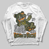 Olive Sneakers DopeSkill Long Sleeve T-Shirt Born To Be Rich Graphic Streetwear - White