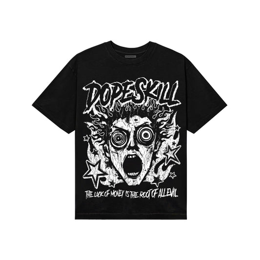 Black and White Sneakers DopeSkill T-Shirt Root of Evil Graphic Streetwear - black