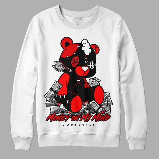 Jordan 1 Retro High OG "Satin Bred" DopeSkill Sweatshirt MOMM Bear Graphic Streetwear - White 