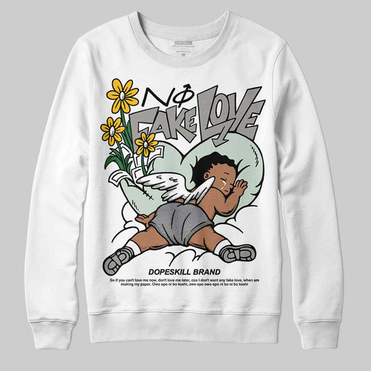 Jordan 1 Retro Low OG Year of the Snake (2025) DopeSkill Sweatshirt No Fake Love Graphic Streetwear - White