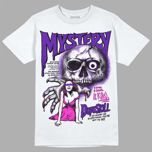 Jordan 13 Court Purple DopeSkill T-Shirt Mystery Ghostly Grasp Graphic Streetwear - White