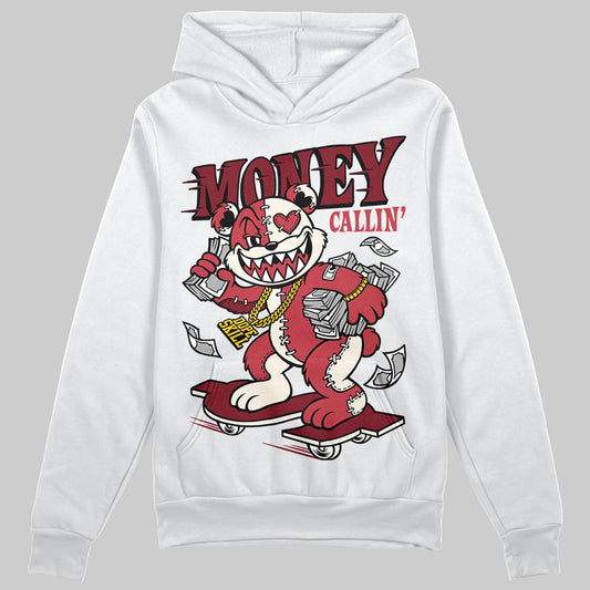 Jordan 4 “Sierra Red" DopeSkill Hoodie Sweatshirt Money Callin' Graphic Streetwear - White