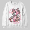 AMIRI White & Pink Stars Court Sneakers DopeSkill Sweatshirt Smile Through The Pain Graphic Streetwear - White