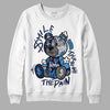 Jordan 3 "Midnight Navy" DopeSkill Sweatshirt Smile Through The Pain  Graphic Streetwear - White 