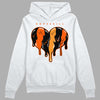 Jordan 12 Retro Brilliant Orange DopeSkill Hoodie Sweatshirt Slime Drip Heart Graphic Streetwear - White