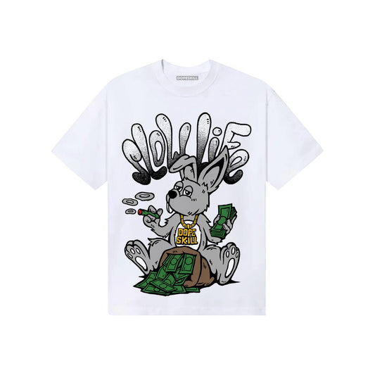 Black and White Sneakers DopeSkill T-Shirt Slow Life Graphic Streetwear - White