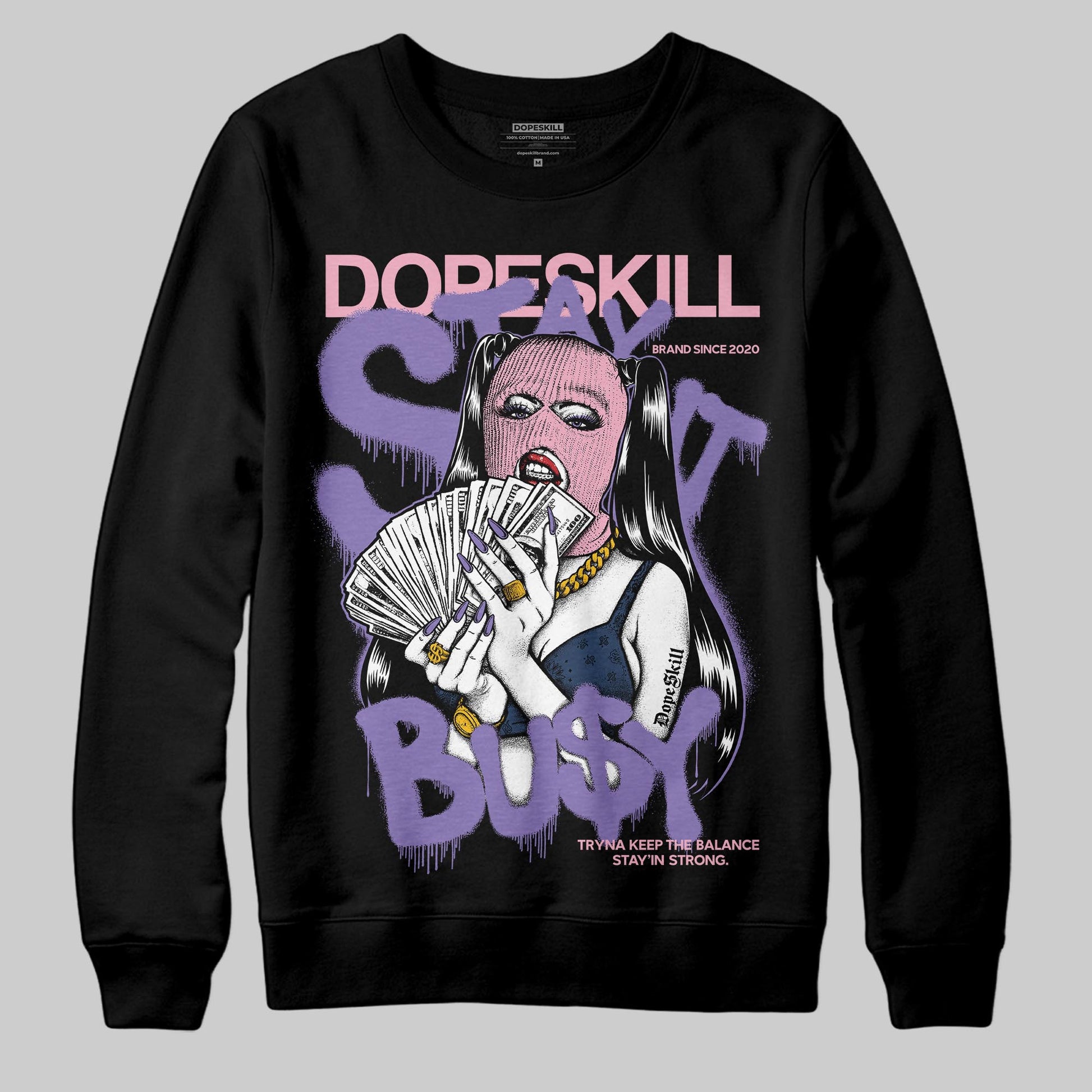 Jordan 11 "Mojave" DopeSkill Sweatshirt Stay It Busy Graphic Streetwear - black