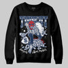 Jordan 4 SB “Summit White/Navy” DopeSkill Sweatshirt Threat Graphic Streetwear - Black