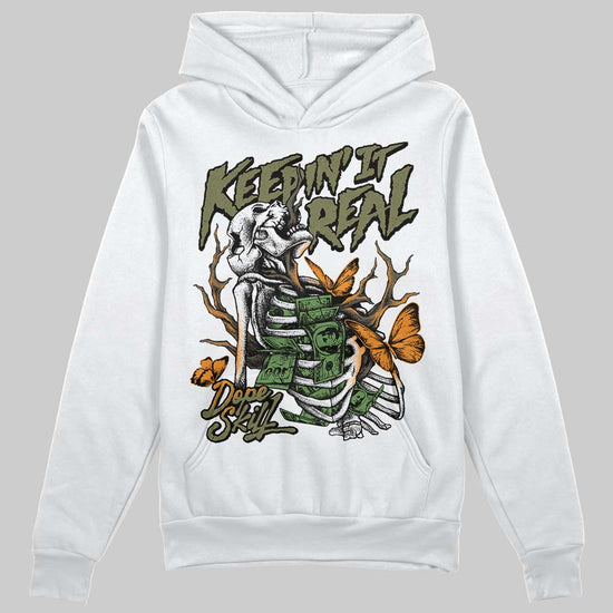 Olive Sneakers DopeSkill Hoodie Sweatshirt Keepin' It Real Graphic Streetwear - White