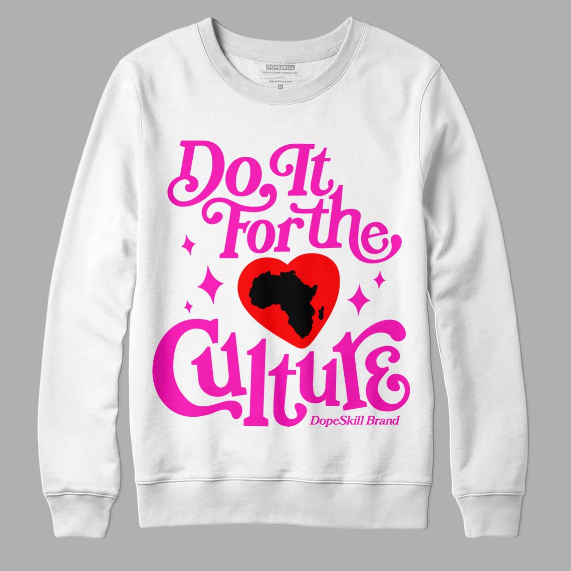 Dunk Low GS “Active Fuchsia” DopeSkill Sweatshirt Do It For The Culture Graphic Streetwear - White