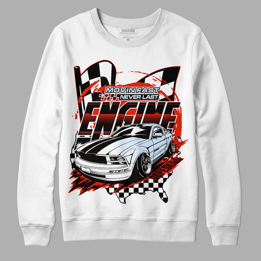 Jordan 6 Retro Toro Bravo DopeSkill Sweatshirt ENGINE Tshirt Graphic Streetwear - White 