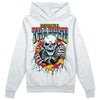 Jordan 1 Mid GS 'Six Championships DopeSkill Hoodie Sweatshirt Trapped Halloween Graphic Streetwear - White