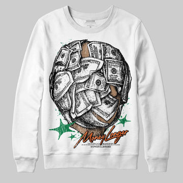 Green Sneakers DopeSkill Sweatshirt Money Longer Graphic Streetwear - White