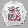 Dunk Low LX Pink Foam DopeSkill Long Sleeve T-Shirt Born To Be Rich Graphic Streetwear - White