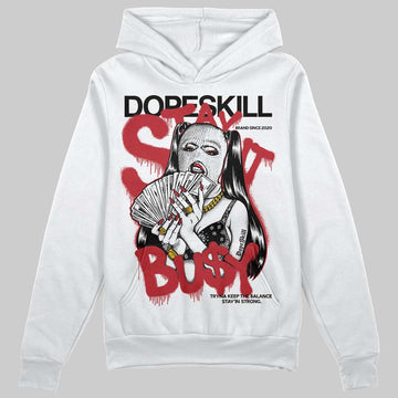 Jordan 14 Retro ‘Black Toe’ DopeSkill Hoodie Sweatshirt Stay It Busy Graphic Streetwear - White 