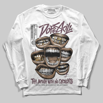 A Ma Maniére x Air Jordan 5 “Violet Ore” DopeSkill Long Sleeve T-Shirt The Mouth With No Droughts Graphic Streetwear - White
