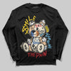 Jordan 17 Retro Low SP Infinite Archives DopeSkill Long Sleeve T-Shirt Smile Through The Pain Graphic Streetwear - Black