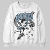 Jordan 40 “Blue Suede” DopeSkill Sweatshirt Nevermind Graphic Streetwear - White