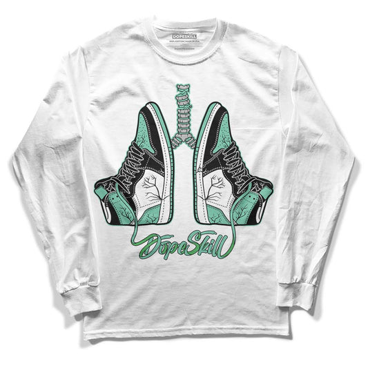 Jordan 1 High OG Green Glow DopeSkill Long Sleeve T-Shirt Breathe Graphic Streetwear - White