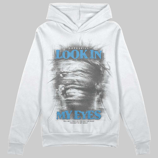 Grey Sneakers DopeSkill Hoodie Sweatshirt Look In My Eyes Graphic Streetwear - White 