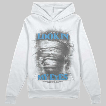 Grey Sneakers DopeSkill Hoodie Sweatshirt Look In My Eyes Graphic Streetwear - White 