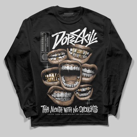 Jordan 3 Retro Pure Money DopeSkill Long Sleeve T-Shirt The Mouth With No Droughts Graphic Streetwear - Black