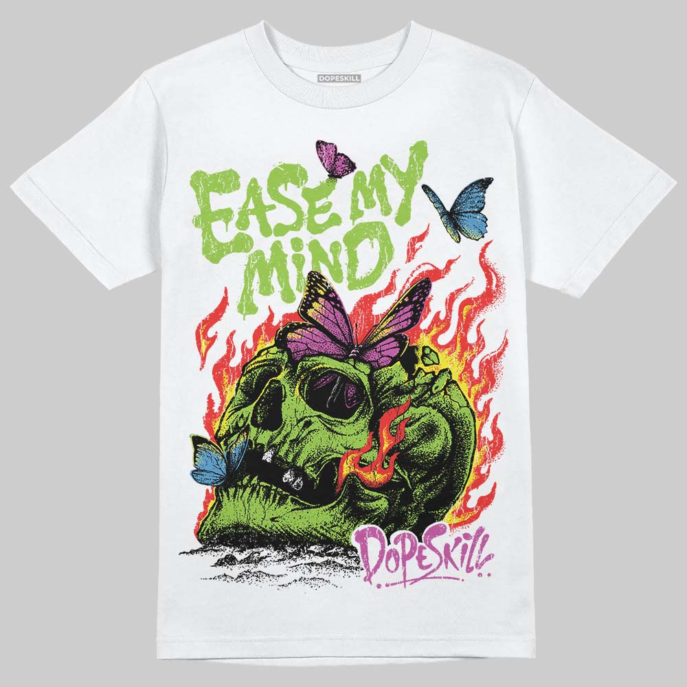 Neon Green Sneakers DopeSkill T-Shirt Ease My Mind Graphic Streetwear - White 