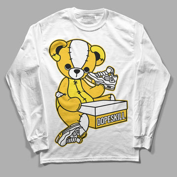 Jordan 4 Retro “Vivid Sulfur” DopeSkill Long Sleeve T-Shirt Sneakerhead BEAR Graphic Streetwear - White 