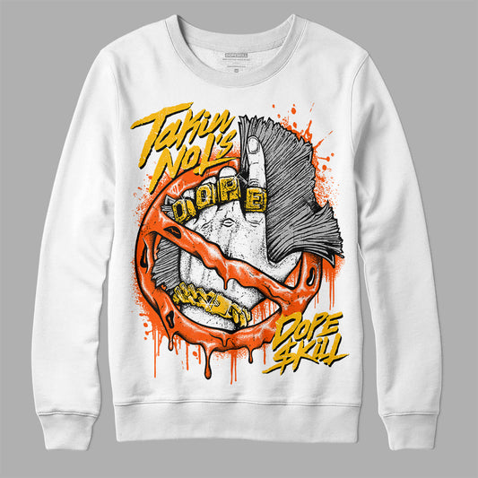 MSCHF Super Normal 2 Orange Milk DopeSkill Sweatshirt Takin No L's Graphic Streetwear - White 