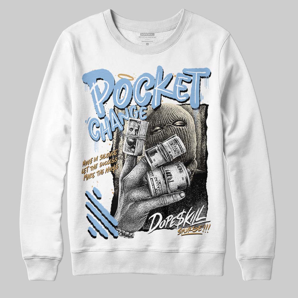 Nike Air Diamond Turf Must Be the Money DopeSkill Sweatshirt Pocket Change Graphic Streetwear - White