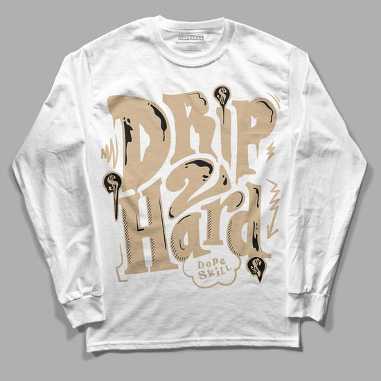 TAN Sneakers DopeSkill Long Sleeve T-Shirt Drip Too Hard Graphic Streetwear - White